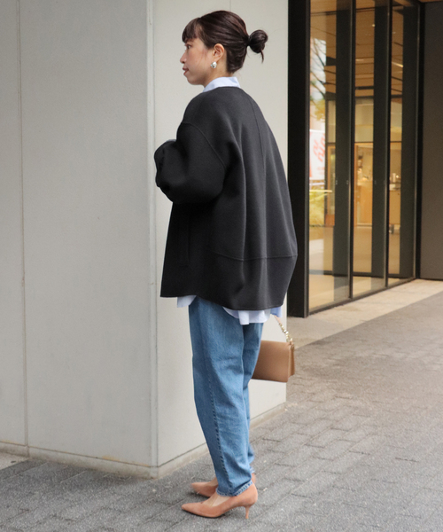 美品　ヴェルメイユパーイエナ スーパー160s リバーバルーン袖 ショートコート VERMEIL par iena（ヴェルメイユパーイエナ）の「super160s リバー