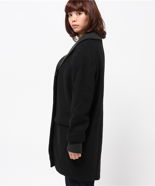 OUTLET（アウトレット）の「【WHO'S WHO gallery】ショールリブコクーンコート（その他アウター・レディース・グレー/カーキ/ネイビー・FREE）」の5枚目の写真