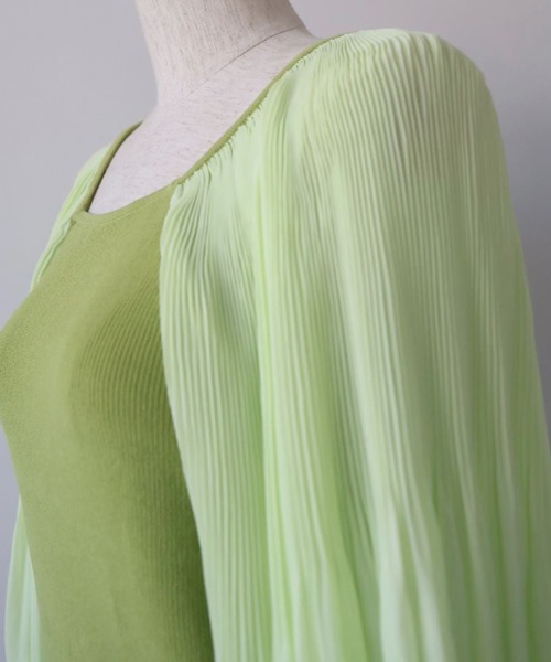 CISLYS（シスリス）の「【CISLYS】Canele sleeve compact tops（Tシャツ/カットソー・レディース・ホワイト/ブラック/ミント・FREE）」の4枚目の写真