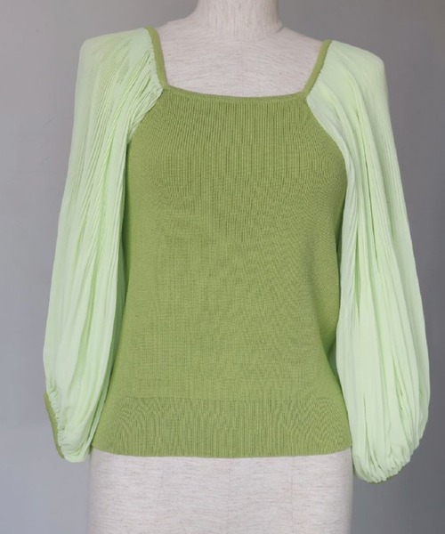 CISLYS（シスリス）の「【CISLYS】Canele sleeve compact tops（Tシャツ/カットソー・レディース・ホワイト/ブラック/ミント・FREE）」の6枚目の写真