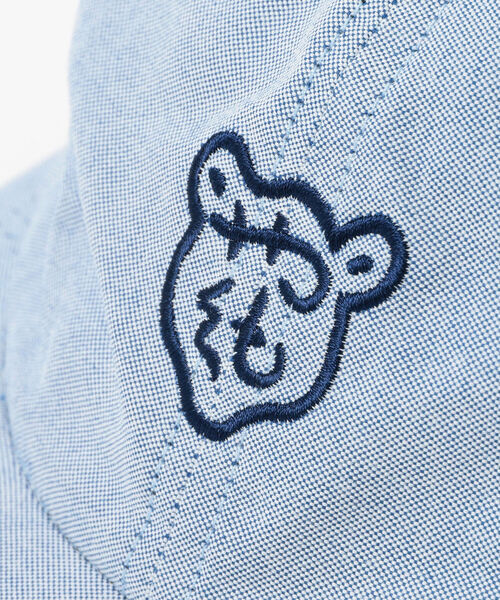 BEAMS JAPAN（ビームス　ジャパン）の「BEAMS JAPAN / 播州織 木彫り熊マーク キャップ（キャップ・メンズ・サックスブルー/ネイビー・ONE SIZE）」の7枚目の写真