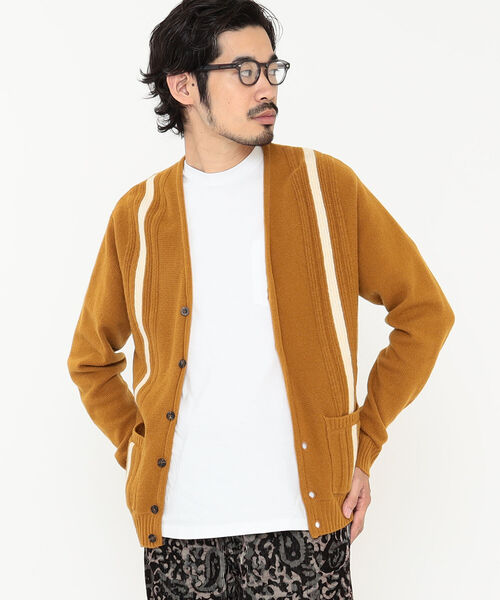 BEAMS（ビームス）の「BEAMS PLUS / 9ゲージ ストライプ カーディガン 