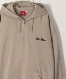 【DICKIES/ディッキーズ】ワンポイント刺繍ハーフジップフーディ/パーカー/ビッグシルエット