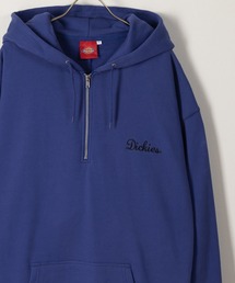 【DICKIES/ディッキーズ】ワンポイント刺繍ハーフジップフーディ/パーカー/ビッグシルエット
