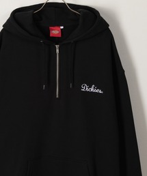 【DICKIES/ディッキーズ】ワンポイント刺繍ハーフジップフーディ/パーカー/ビッグシルエット
