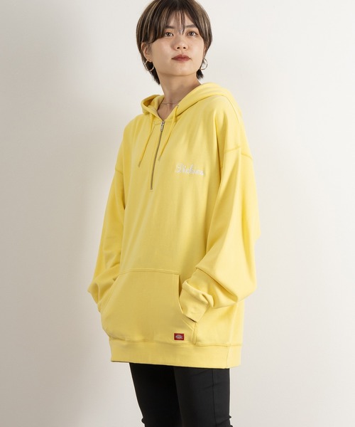Dickies(ディッキーズ)の「【DICKIES/ディッキーズ】ワンポイント刺繍ハーフジップフーディ/パーカー/ビッグシルエット(パーカー・メンズ・ブラック/グレー/ブラウン/ベージュ/グリーン/イエロー/ブルー・M/L/XL)」の11枚目の写真