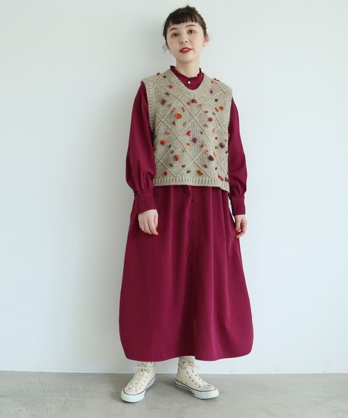 ☆ハンドメイド☆mannine☆ボアベスト 脱が