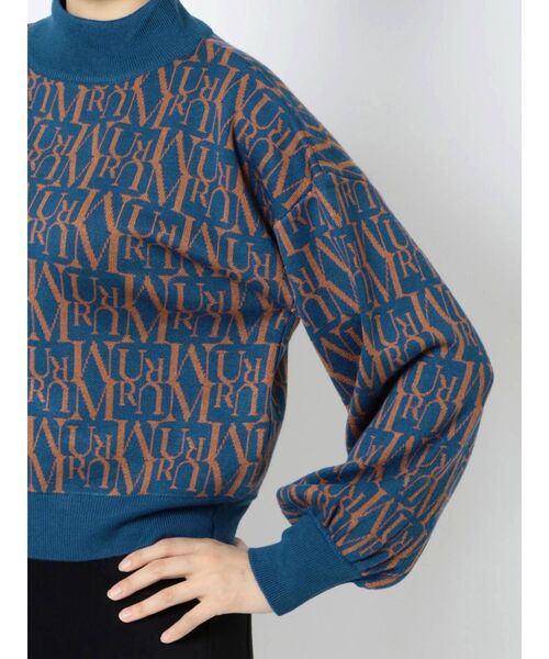 MURUA（ムルーア）の「パターンジャガードニットプルオーバー（ニット/セーター・レディース・ブラック/ブラウン/ブルー/ベージュ/グリーン・FREE）」の21枚目の写真