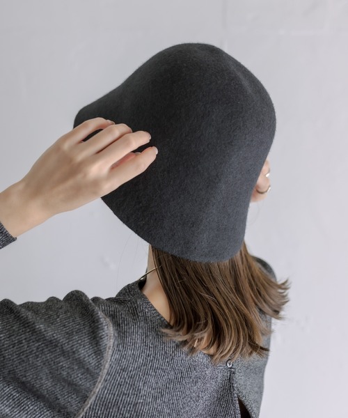 mystic（ミスティック）の「フェルトチューリップハット（ハット・レディース・ブラック/ベージュ・ONE SIZE）」の6枚目の写真