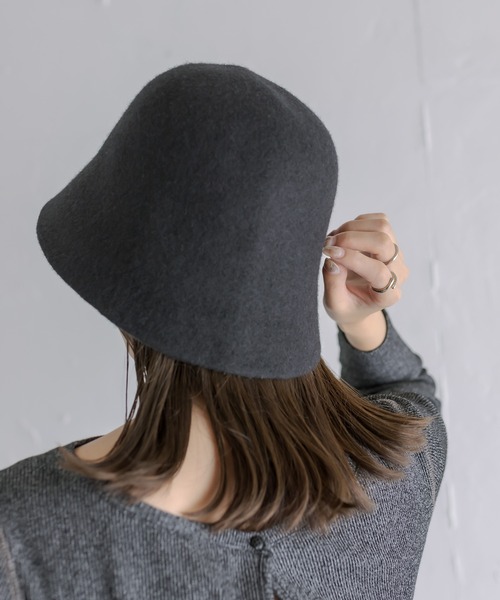 mystic（ミスティック）の「フェルトチューリップハット（ハット・レディース・ブラック/ベージュ・ONE SIZE）」の8枚目の写真