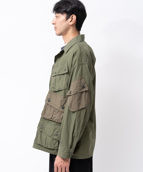 CAL O LINE（キャルオーライン）の「【 CAL O LINE / キャル オー ライン 】 カスタム ジャングル ファティーグジャケット CUSTOM JUNGLE FATIGUE JACKET SES COL CL222-040（ミリタリージャケット・メンズ・オリーブドラブ・L/M）」の7枚目の写真