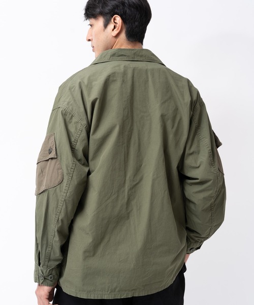 CAL O LINE（キャルオーライン）の「【 CAL O LINE / キャル オー ライン 】 カスタム ジャングル ファティーグジャケット CUSTOM JUNGLE FATIGUE JACKET SES COL CL222-040（ミリタリージャケット・メンズ・オリーブドラブ・L/M）」の9枚目の写真