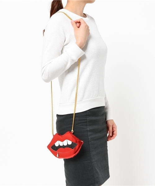 Ray BEAMS（レイビームス）の「guriguri / リップ ポシェット（ショルダーバッグ・レディース・レッド・ONE SIZE）」の6枚目の写真