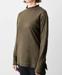 IEDIT | IEDIT 表側ウール混肌側コットン100%接結素材のやわらかタッチハイネックトップス(Tシャツ/カットソー)