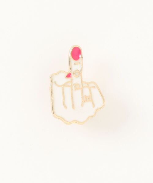 urge select】カジュアルデザイン フィンガー ピンバッジ【マルチ