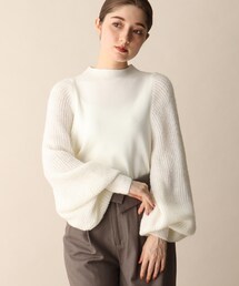 OPAQUE.CLIP | ウール混ボリューム袖デザインニット(ニット/セーター)