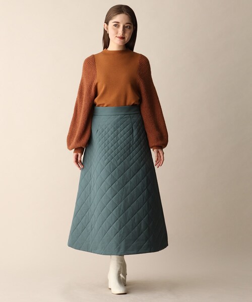 OPAQUE.CLIP（オペークドットクリップ）の「◆ウール混ボリューム袖デザインニット（ニット/セーター・レディース・ブラック/ホワイト系/オレンジ・38）」の17枚目の写真