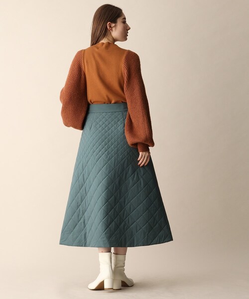 OPAQUE.CLIP（オペークドットクリップ）の「◆ウール混ボリューム袖デザインニット（ニット/セーター・レディース・ブラック/ホワイト系/オレンジ・38）」の20枚目の写真