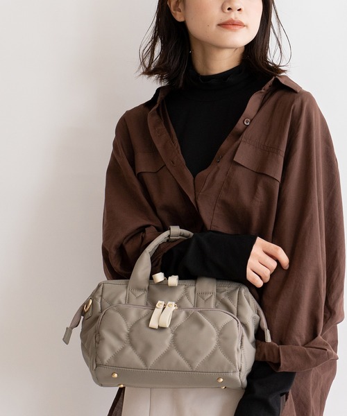 VitaFelice(ヴィータフェリーチェ)の「キルティング2wayミニショルダーバッグ(ショルダーバッグ・レディース・ブラック/オレンジ/ベージュ系その他/オフホワイト・FREE)」の9枚目の写真