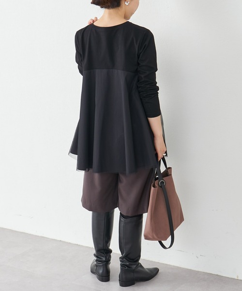 BEARDSLEY（ビアズリー）の「チュール切替カットソー（Tシャツ