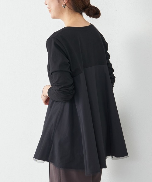 BEARDSLEY - oaai1546♦️新品♦️チュール切替カットソー BEARDSLEY（ビアズリー）の「チュール切替カットソー（Tシャツ