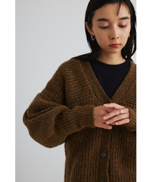 STYLEMIXER(スタイルミキサー)の「ボリュームスリーブモヘヤミックスカーデ(カーディガン/ボレロ・レディース・カーキ/ベージュ・FREE)」の8枚目の写真