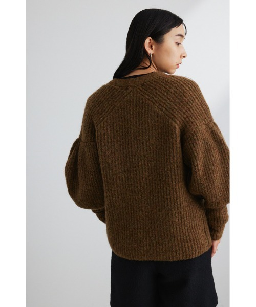 STYLEMIXER(スタイルミキサー)の「ボリュームスリーブモヘヤミックスカーデ(カーディガン/ボレロ・レディース・カーキ/ベージュ・FREE)」の10枚目の写真