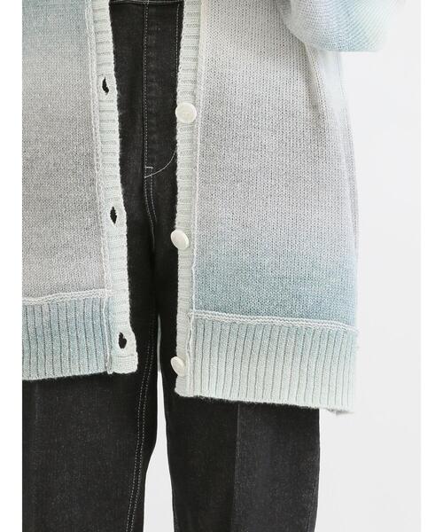 Samansa Mos2 blue（サマンサモスモスブルー）の「◎グラデーションニットカーディガン（カーディガン/ボレロ・レディース・ブラック/ブルー/ミント・ﾌﾘ-）」の12枚目の写真