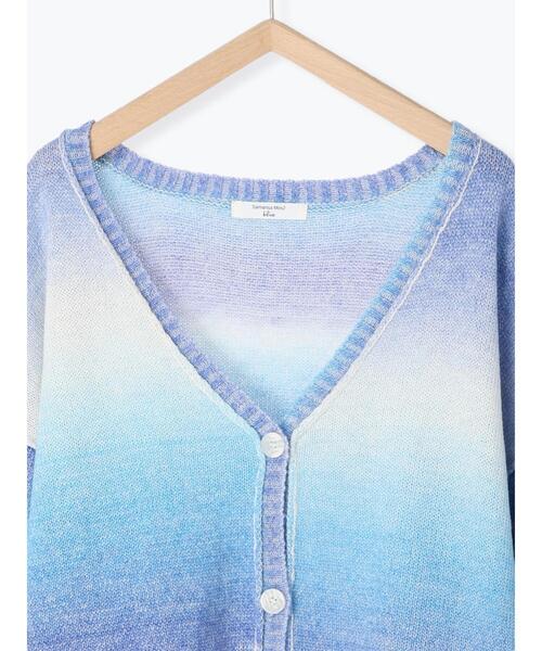 Samansa Mos2 blue（サマンサモスモスブルー）の「◎グラデーションニットカーディガン（カーディガン/ボレロ・レディース・ブラック/ブルー/ミント・ﾌﾘ-）」の17枚目の写真