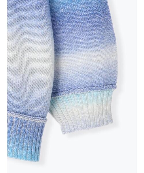 Samansa Mos2 blue（サマンサモスモスブルー）の「◎グラデーションニットカーディガン（カーディガン/ボレロ・レディース・ブラック/ブルー/ミント・ﾌﾘ-）」の18枚目の写真