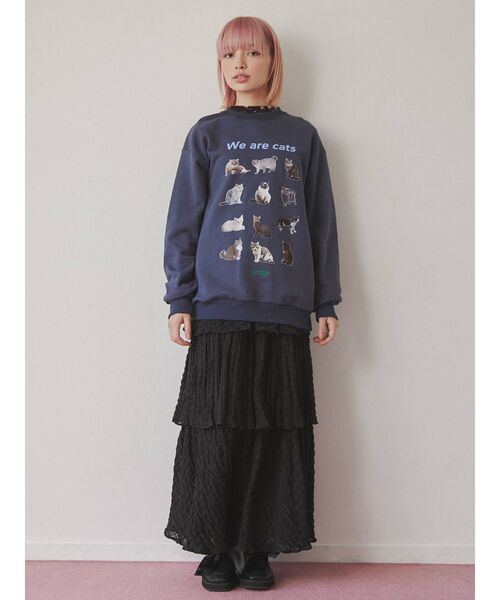 merry jenny（メリージェニー）の「checkシアーテイアードスカート（スカート・レディース・オフホワイト/アイボリー/ブラック・FREE）」の9枚目の写真