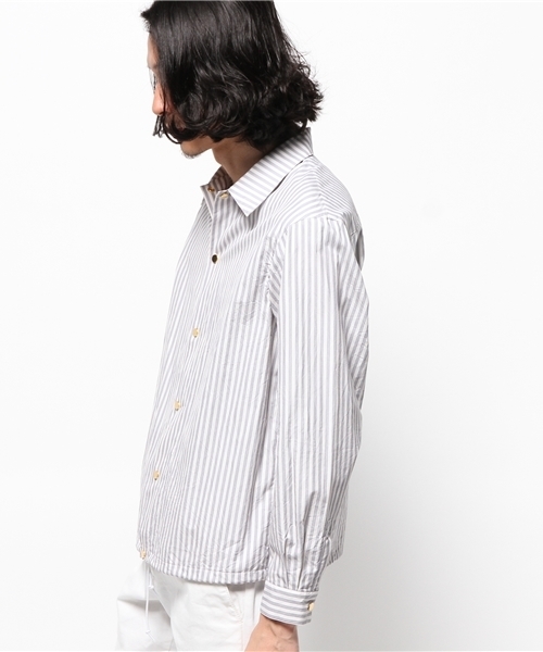 EDIFICE(エディフィス)の「◇ギザ88 80/2 サキゾメ シャツコーチジャケット(シャツ/ブラウス・メンズ・ブラック/ブルー・48/46/44)」の8枚目の写真