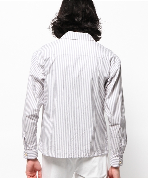 EDIFICE(エディフィス)の「◇ギザ88 80/2 サキゾメ シャツコーチジャケット(シャツ/ブラウス・メンズ・ブラック/ブルー・48/46/44)」の9枚目の写真