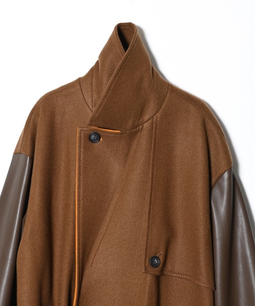 TAUPE(トープ)の「TAUPE/トープ/Leather Sleeve Wrap Coat(その他アウター・メンズ・キャメル・2)」の20枚目の写真