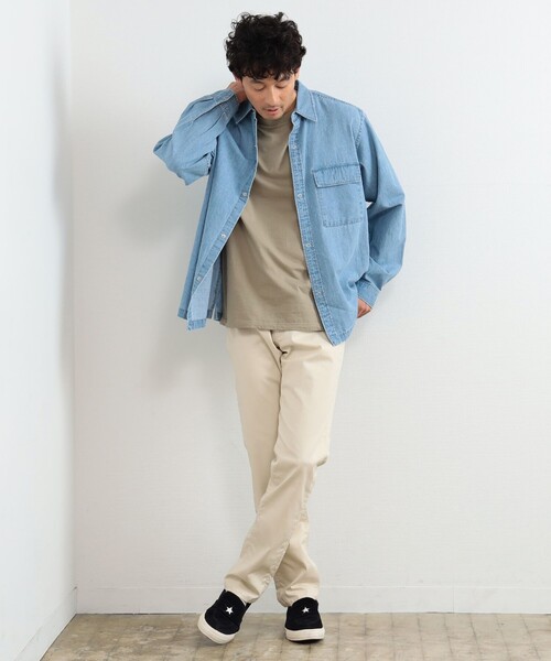 B:MING by BEAMS（ビーミングバイビームス）の「B:MING by BEAMS / 5.5oz デニム ボックス シャツ（シャツ/ブラウス・メンズ・ライトブルー/ブルー・SMALL/MEDIUM/LARGE/X-LARGE）」の4枚目の写真