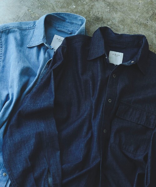 B:MING by BEAMS（ビーミングバイビームス）の「B:MING by BEAMS / 5.5oz デニム ボックス シャツ（シャツ/ブラウス・メンズ・ライトブルー/ブルー・SMALL/MEDIUM/LARGE/X-LARGE）」の17枚目の写真