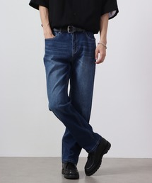 ワイドストレート ストレッチデニムパンツ EXPECTATION