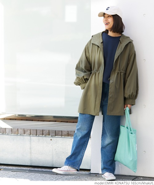 coca（coca）（コカ）の「フードジャケット（その他アウター・レディース・カーキ/ネイビー・M/L）」の3枚目の写真