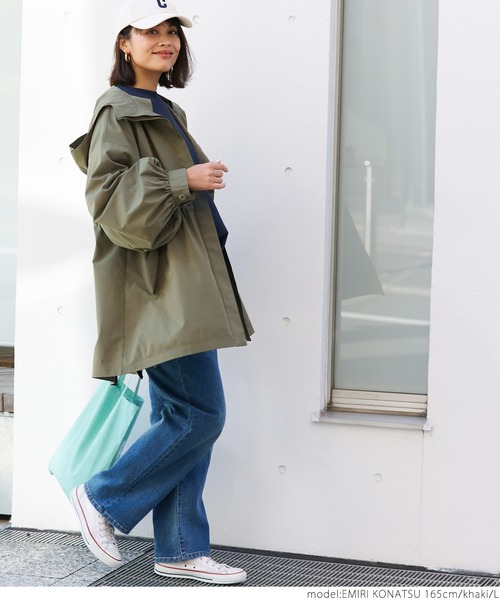 coca（coca）（コカ）の「フードジャケット（その他アウター・レディース・カーキ/ネイビー・M/L）」の4枚目の写真