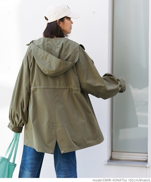 coca（coca）（コカ）の「フードジャケット（その他アウター・レディース・カーキ/ネイビー・M/L）」の5枚目の写真