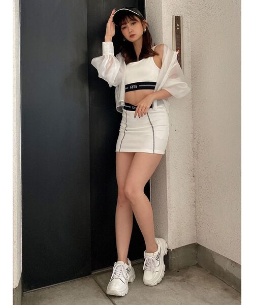 GYDA(ジェイダ)の「SHEAR ショートシャツ(シャツ/ブラウス・レディース・オフホワイト/その他1・FREE)」の8枚目の写真