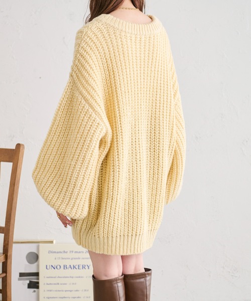 Ambre Neige（アンブルネージュ）の「ローゲージオーバーサイズニット／【WEB/EC限定商品】（ニット/セーター・レディース・ライトグリーン/ピンク/アイボリー・FREE）」の18枚目の写真