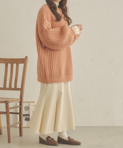 Ambre Neige（アンブルネージュ）の「ローゲージオーバーサイズニット／【WEB/EC限定商品】（ニット/セーター・レディース・ライトグリーン/ピンク/アイボリー・FREE）」の16枚目の写真