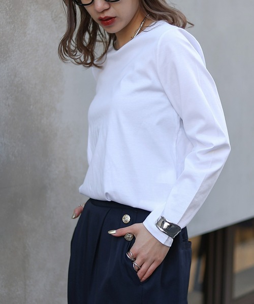 COLONY 2139（コロニートゥーワンスリーナイン）の「スマート長袖クルーTシャツ（Tシャツ/カットソー・レディース・ホワイト/ブラック/ライトグレー・SMALL/MEDIUM/LARGE）」の5枚目の写真