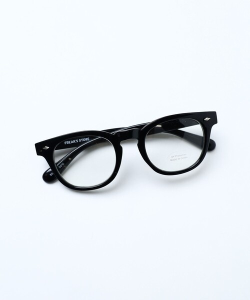 FREAK'S STORE(フリークスストア)の「ウェリントン ファッション用グラス(メガネ・メンズ・ブラック/チャコールグレー/シルバー/ブルー/グレー/その他9/グリーン/オリーブ・FREE/フリ-)」の3枚目の写真