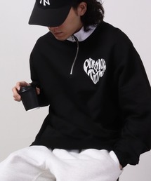 裏毛ハーフジップPO(HEART)スウェット
