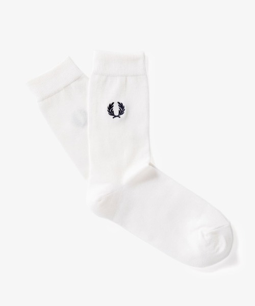 FRED PERRY(フレッドペリー)の「Embroidered Socks(ソックス/靴下・メンズ・ブラック/ホワイト/ネイビー・25-27/23-25)」の7枚目の写真