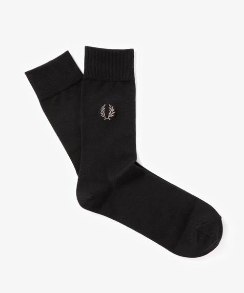 FRED PERRY(フレッドペリー)の「Embroidered Socks(ソックス/靴下・メンズ・ブラック/ホワイト/ネイビー・25-27/23-25)」の8枚目の写真