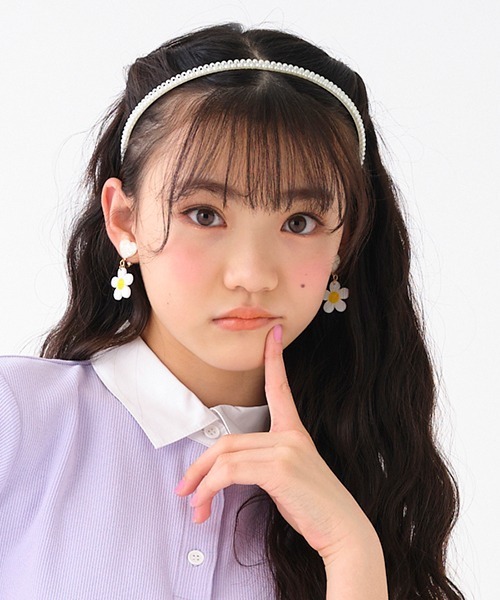 by LOVEiT(バイラビット)の「お花イヤリング(イヤリング・キッズ・イエロー/ピンク・FREE)」の1枚目の写真