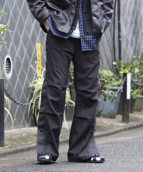 GLOSTER（グロスター）の「【GLOSTER/グロスター】サイドスナップフレアパンツ サイドスリット セットアップ対応（その他パンツ・メンズ・ブラック・M/L）」の8枚目の写真